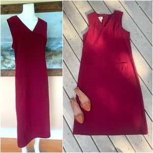 Vintage 90’s Pinafore Maxi Dress | V-Neck Overall Maxi Slip Dress w Pockets